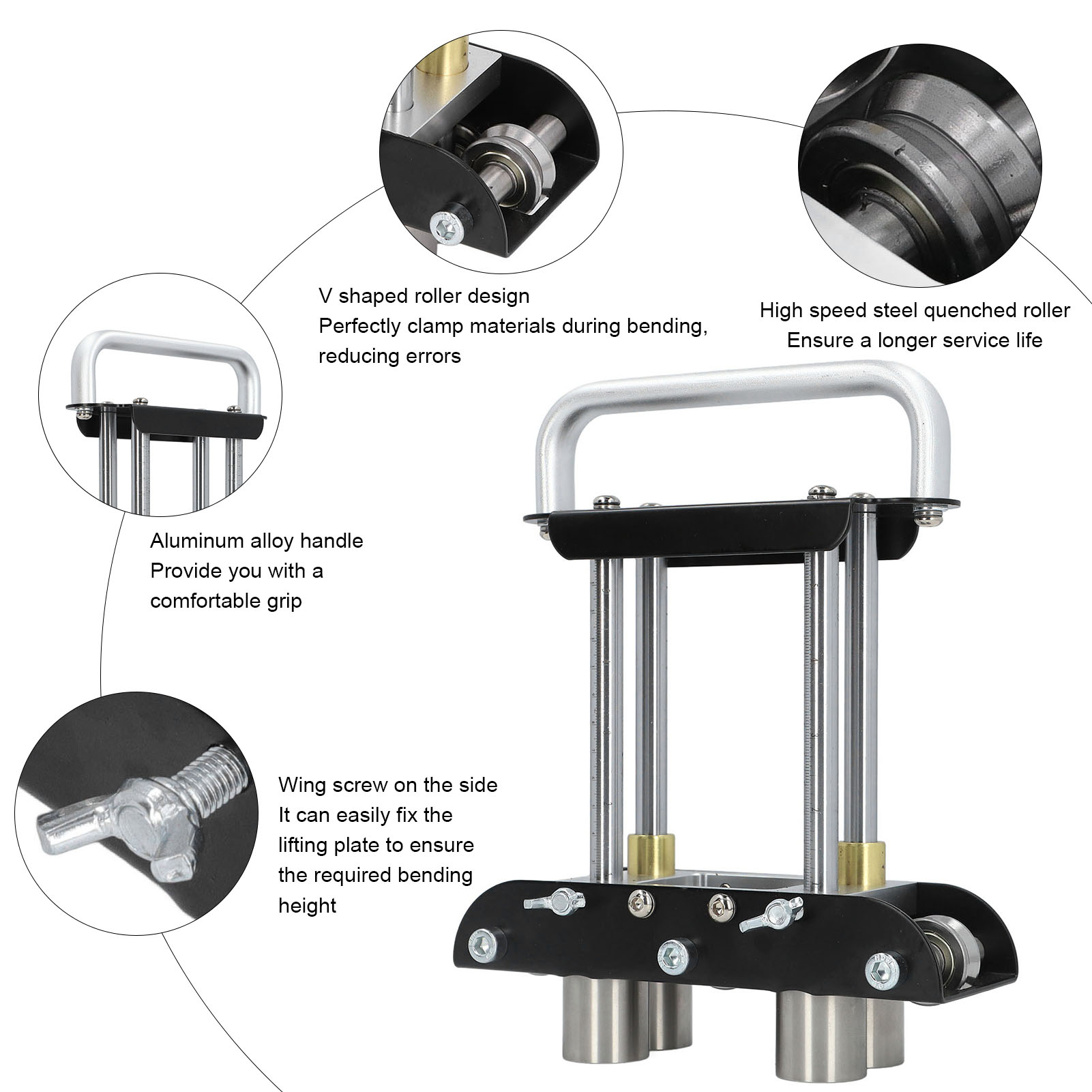 Metal Bending Tool – 3-Station Roller For Roofing Sheet 0.3-1.0mm Thick, V-Shaped Clamp