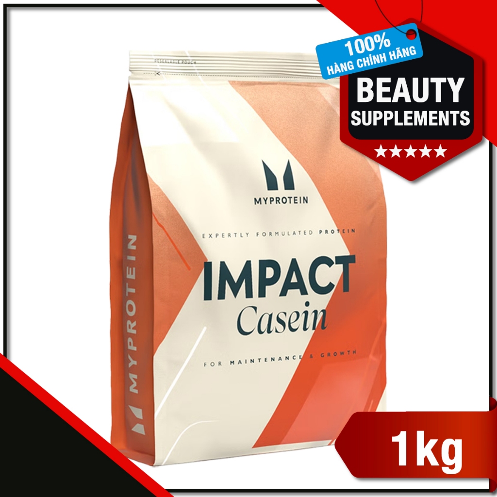 Bột Impact Casein Myprotein hỗ trợ cơ bắp ban đêm - 1000g - Với 24g protein mỗi khẩu phần, Impact Casein là lựa chọn lý tưởng cho những người đang tìm kiếm cách tối ưu hóa quá trình phục hồi và phát triển cơ bắp sau khi tập luyện.