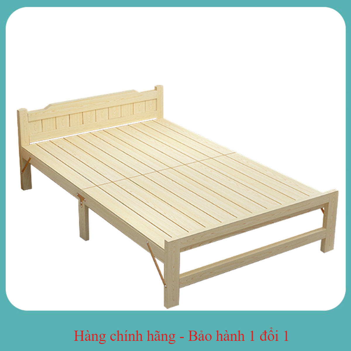 Giường ngủ gỗ thông xếp gọn cao cấp kích thước 80x195cm