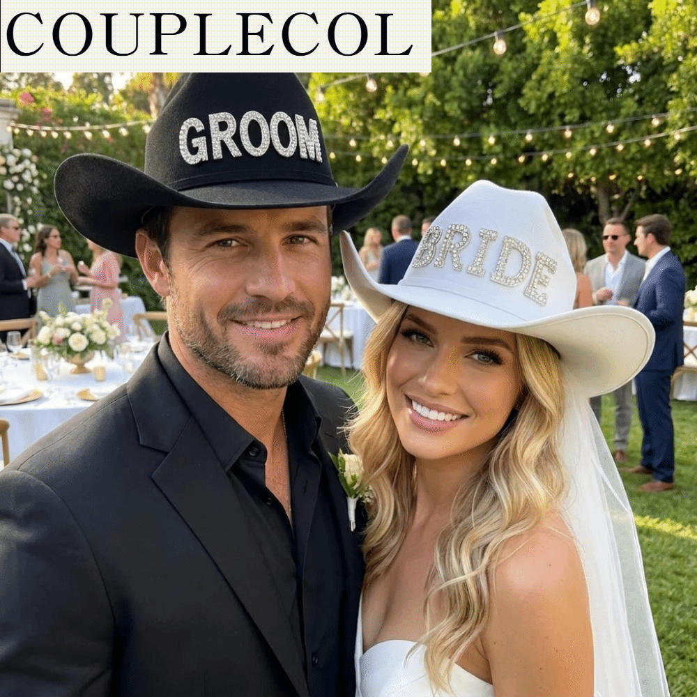 COUPLECOL ผ้าไม่ทอ หมวกผ้าคลุมหน้าเจ้าสาวสไตล์คาวบอยสีขาว โรแมนติก พร้อมไข่มุก หมวกคาวเกิร์ลสำหรับเจ้าสาว สร้างสรรค์ ปีกกว้าง หมวกคาวบอยเจ้าบ่าว สำหรับงานปาร์ตี้สละโสด ราคา 912 บาท*ส่งฟรี
