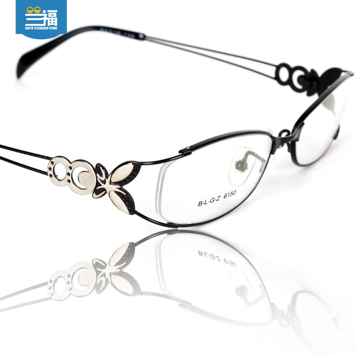 Bingkai kacamata wanita Retro optik dengan kacamata tidak berderajat Kotak Setengah 眼睛框 Gaya Korea Bingkai Kacamata produk jadi kacamata minus