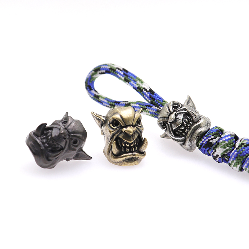 【New arrival】 Diy Brass Fangs Beads Paracord Accessories Survivalisme Paracord Bracelet