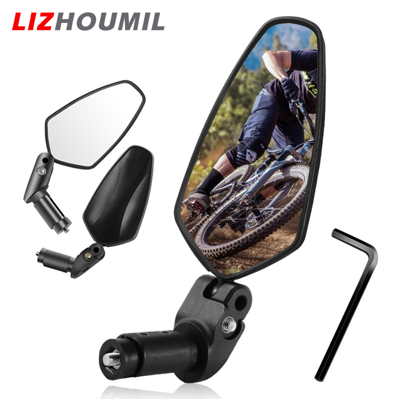 LIZHOUMIL Adjustable Foldable Bicycle Mirror High Definition Large Viewing Angle Mountain Bike Rear View Mirror ราคา 145 บาท*ส่งฟรี