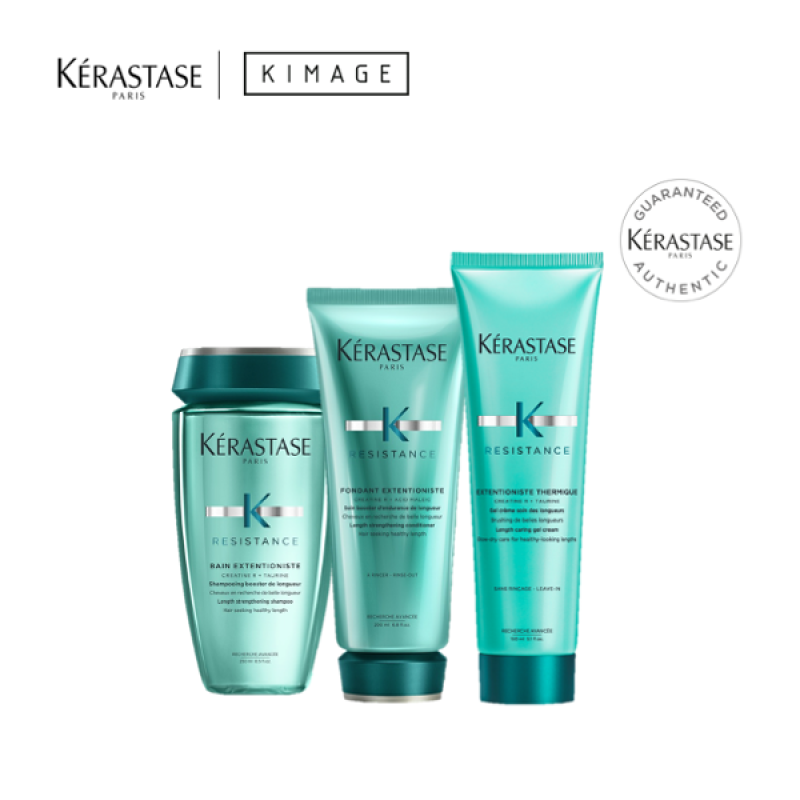 Buy Extentioniste Hair Lengthening Deep Treatment Hair Care Set - Bain Extentioniste Shampoo, Fondant Extentioniste Conditioner, Extentioniste Thermique Blow Dry Primer for Damaged Hair by Kerastase Singapore