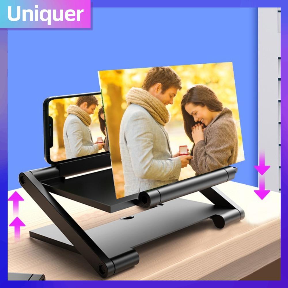BUENOO Gấp lại Bộ khuếch đại màn hình điện thoại di động Màn hình phóng to Đa chức năng Kính lúp điện thoại di động Di động HD Máy chiếu HD