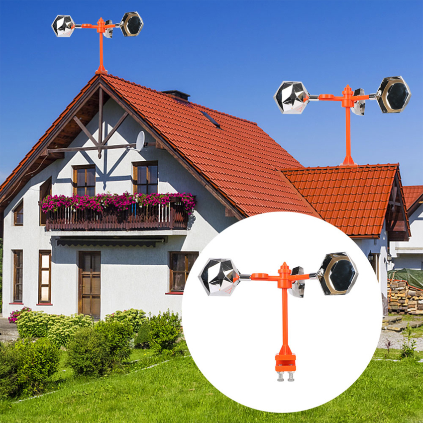 [Wind Powered Bird Repeller For Garden vegetable field 360 Degree Rotating Reflector Drive Away Bird Device Bird Scare Windmill,⭐️ 【In Stock + Local Warehouse】 ⭐ Wind Powered Bird Repeller for Vegetable Gardens, 360 Degree Rotating Reflector, Bird Repelle ราคา 240 บาท*ส่งฟรี
