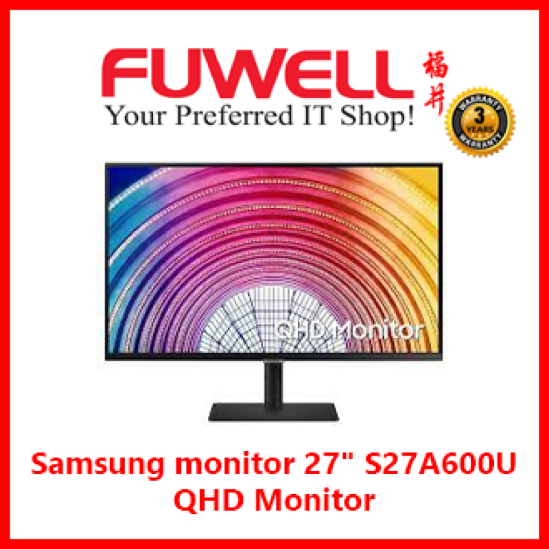 SAMSUNG S27A600UUE 27 QHD Monitor with IPS Panel and USB Type-C [LS27A600UUEXXS] [ 3YRS ] Singapore