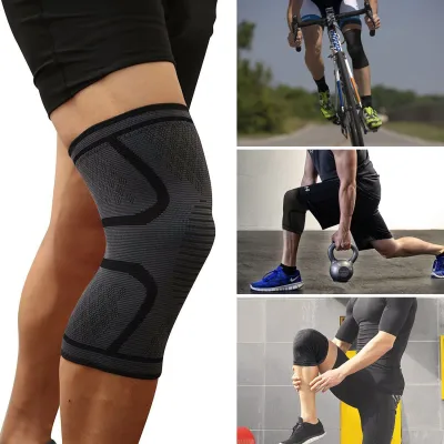 [SG Seller]Knee Support Brace Compression Sleeves Breathable Anti Slip Arthritis Pain Relief Elastic Adjustable Support Brace for Gym Sport Basketball Running Leg Protector