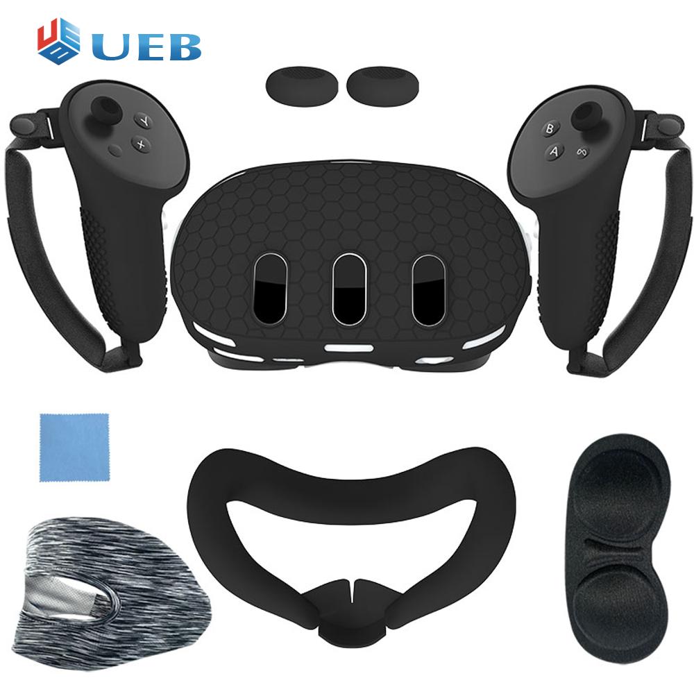 7 in 1 Protective Cover Set RGB Head Strap Controller Grips Cover Lens Protector Joystick Covers for Oculus/Meta Quest 3 ราคา 2,710 บาท*ส่งฟรี