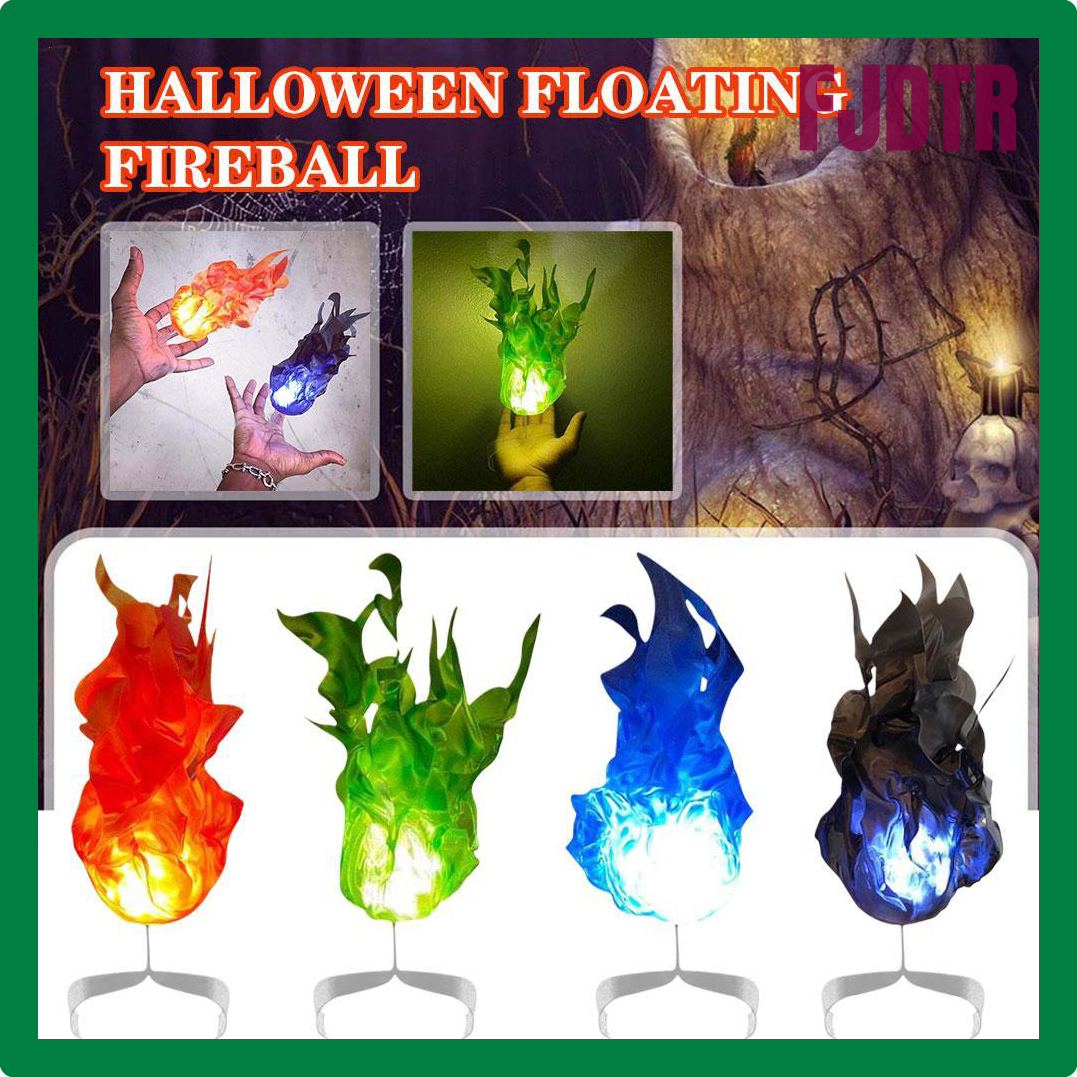 Fjdtr Halloween dekor requisiten cosplay FEUER Flamme atmosphäre licht Đảng dekoration requisiten mô phỏng schwimmende feuerball lampe feuerball sgreh