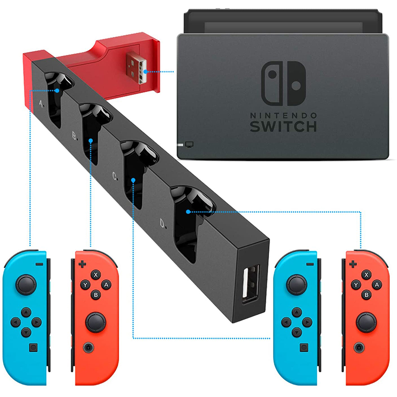 【Hottest Trends】 Nintendo Switch Joy-Con Charging Dock Hub USB Charging Dock Holder Charger Controll