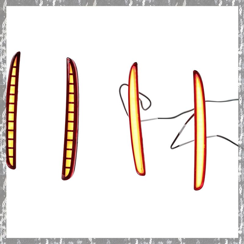 N8(YTMG) 2Pcs For Hatchback 2016 2017 2018 Multi-Function Led Rear Bumper Light Rear Fog Lamp Auto Bulb Brake Light Reflector