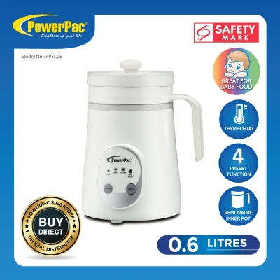 PowerPac Slow Cooker, Ceramic Cooker Cup 0.6L (PPSC06)