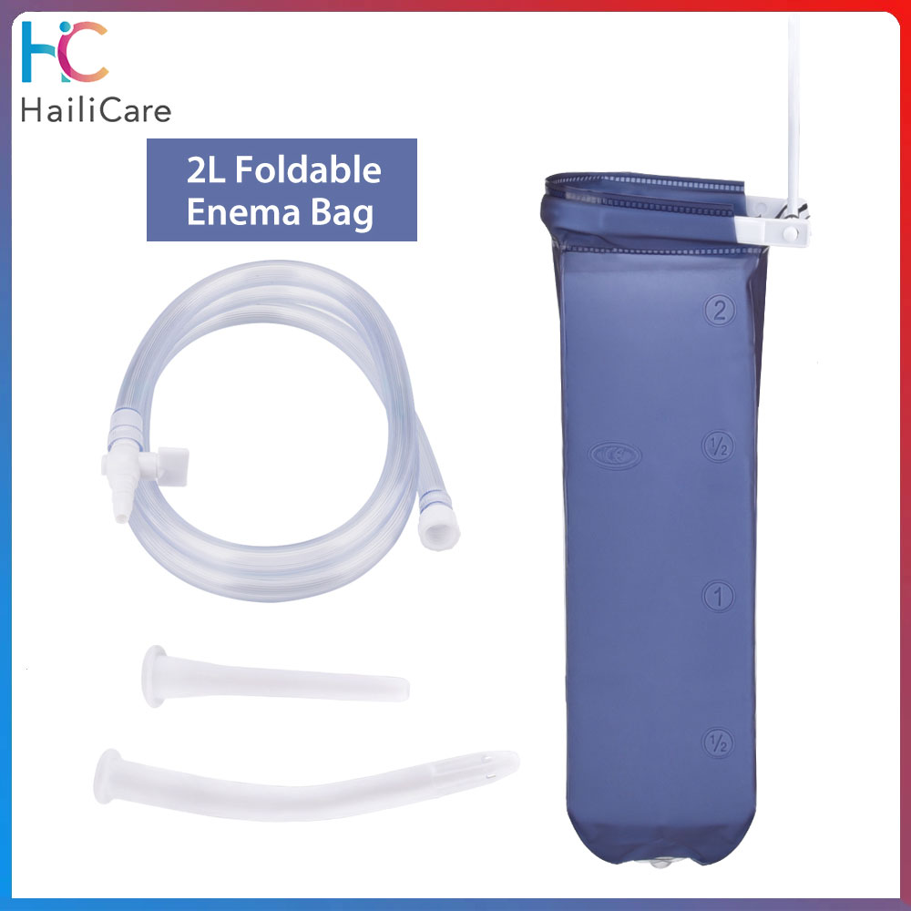 Hailicare 2L Protable Enema Bag Kit Reusable Vagin-als Washing Silicone Water Colon Cleansing Enteroclysm Detoxified Bowel Bags ราคา 199 บาท*ส่งฟรี