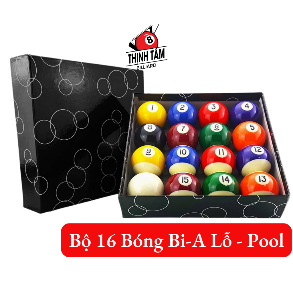 Bộ 16 bóng bida lỗ bình dân - bộ bóng bi-a pool