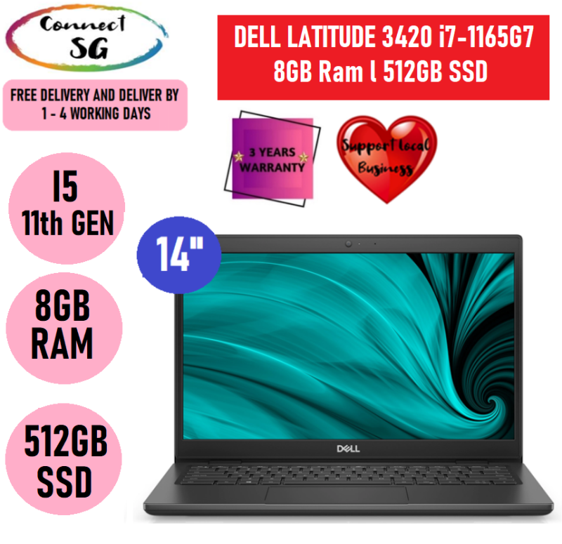 Dell Latitude 3420 Laptop l Intel Core i7-1165G7 l 8GB Ram l 512GB SSD l Windows 10 Pro l Dell Latitude l Dell Latitude Laptop l Dell 14 inch Laptop l Dell Laptop i7 l Dell Laptop Windows 10 l Dell Laptop New l Dell Laptops i7 l 5190993