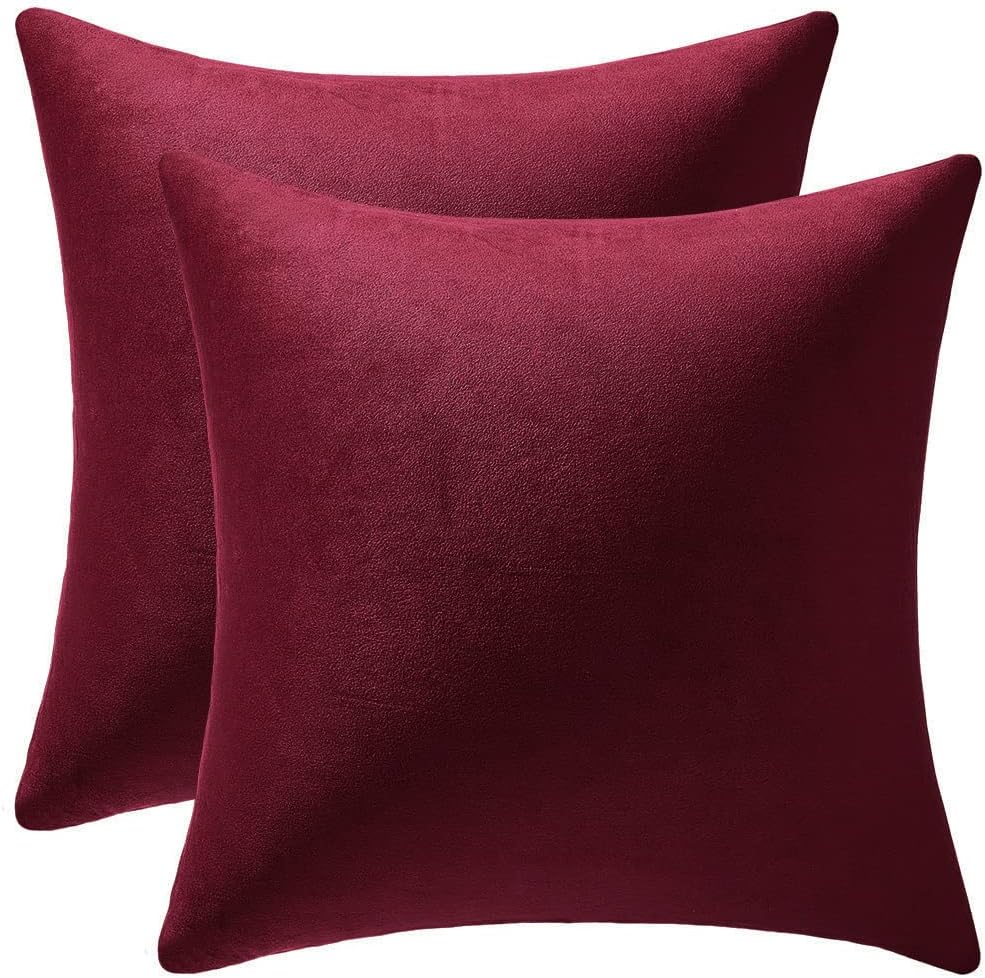 Throw Pillow Cases 18x18 Teal: 1pcs Pack Cozy Soft Velvet Square Decorative Pillow Covers for Farmhouse Home Decor no pillow