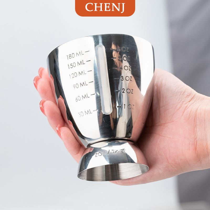 [COD] CHENJ จิ๊กเกอร์สำหรับบาร์ค็อกเทลวัดขนาดไข่1-6ออนซ์คู่เครื่องมือทำสแตนเลสพร้อมมาตรวัด ราคา 135 บาท*ส่งฟรี