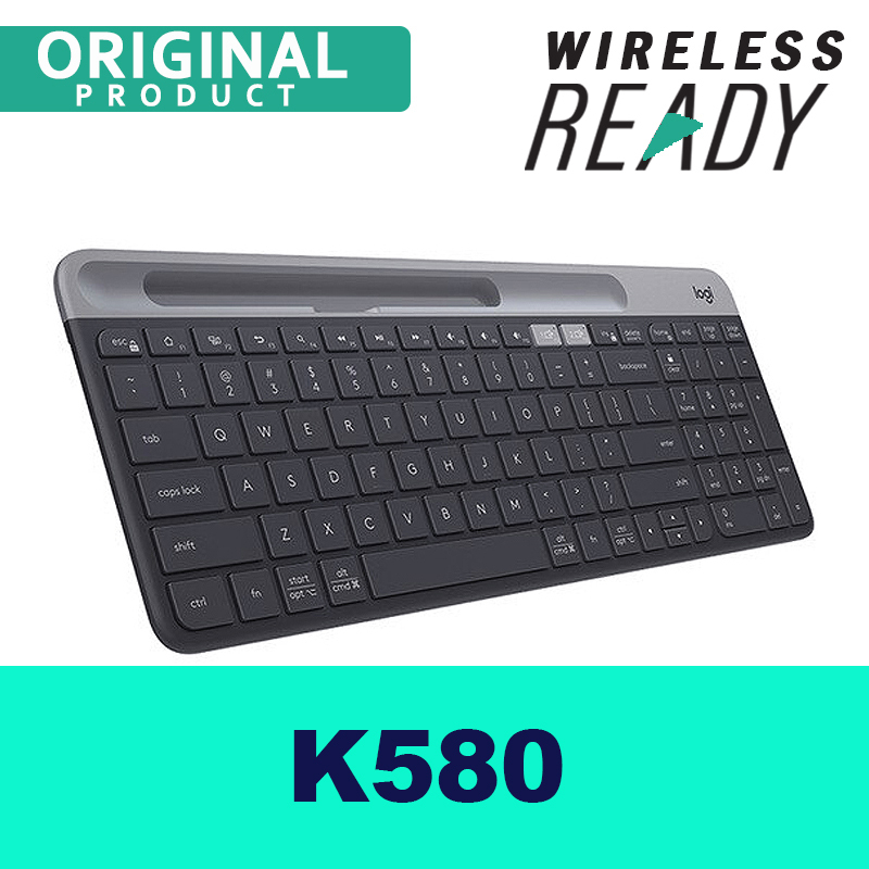 Logitech K580 Wireless Keyboard MAC/ Desktop/ PC/ Tablet/ Mobile Slim Multi-Device - DUAL mode Bluetooth/USB Receiver, Singapore