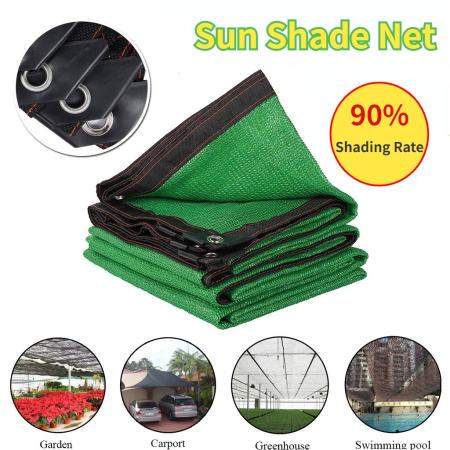 Waterproof Sunshade Net Sail Shade Outdoor Garden Canopy Awning Window Cover 90% UV-Resistant Green