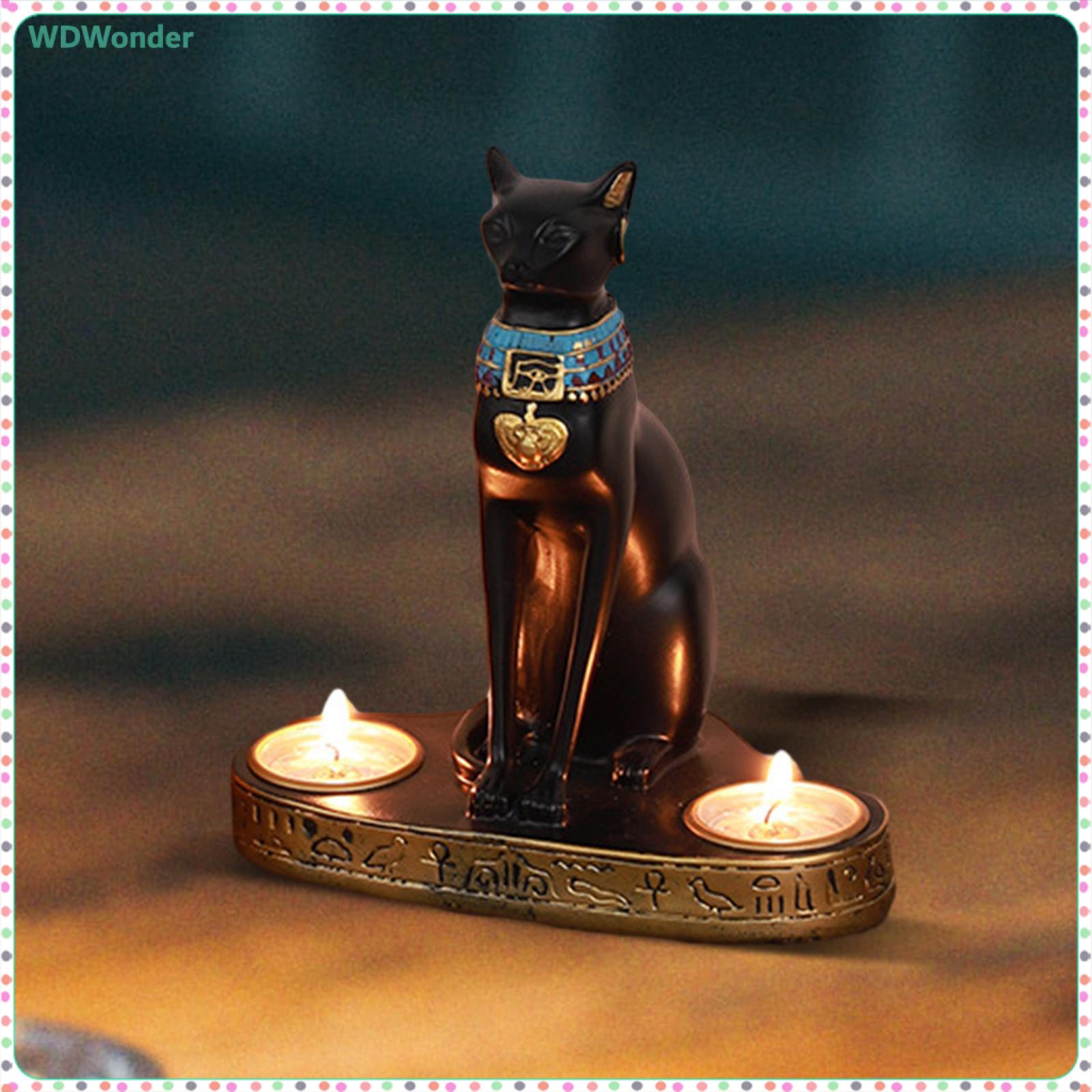 Wdwonder tượng hình mèo candleholder nến nến cho lò sưởi trang trí tiệc cưới