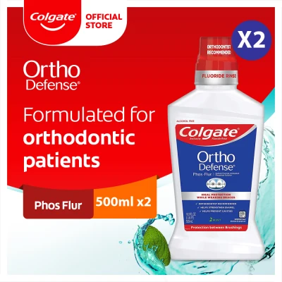 Colgate Ortho Defense Mouthwash 500ml [Bundle of 2] Value Deal (61002996-2)