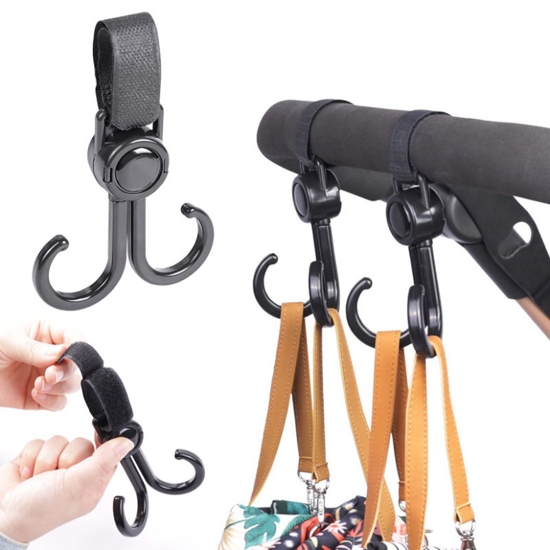Combo 2 Móc Đôi Treo Đồ Đa Năng Gắn Xe Điện Xe Đẩy