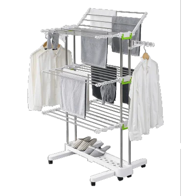 [SG READY STOCKS] Korean Style Foldable Portable Space Saving Clothes Drying Rack, Adjustable High Capacity Laundry Drying Rack/Hanger Rack