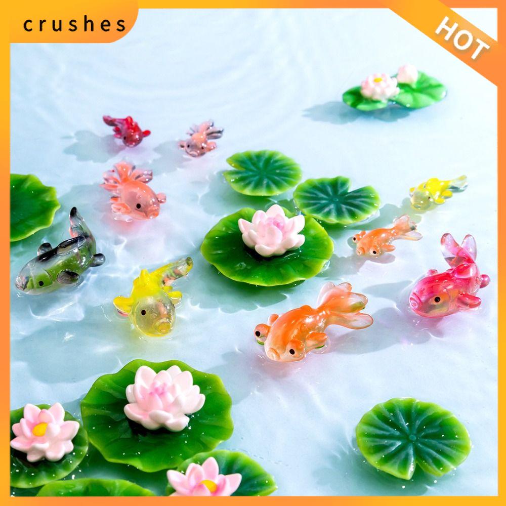 CRUSHES Cá chép Koi Đồ trang trí cá nhỏ dễ thương Phụ kiện trang trí Đồ trang trí cảnh quan siêu nhỏ Cảnh quan Chai sinh thái Đồ thủ công Tự làm Đồ trang trí nhỏ cho bể cá
