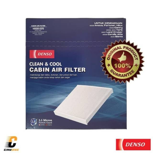 DENSO Filter Udara Cabin AC Toyota INNOVA PAJERO FORTUNER CAMRY 145520-2370 Harga 56,206 rupiah*Gratis Ongkir