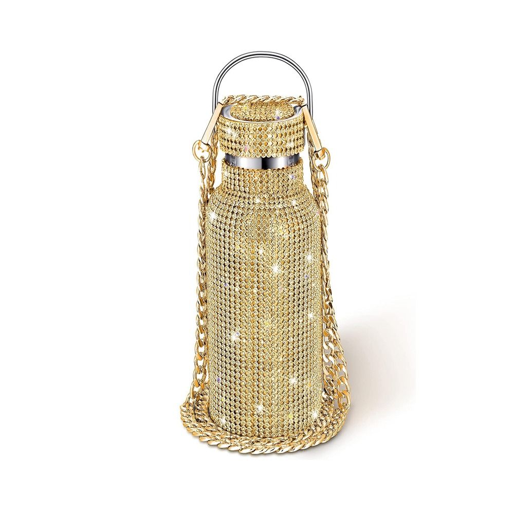 ED Nhiệt Chai Nước Kim cương giả Dây chuyền Thép không gỉ Cốc lấp lánh Bedazzled Chống rò rỉ Bình giữ nhiệt lấp lánh Phụ nữ - 6