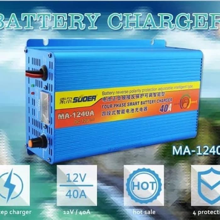 SUOER CHARGER ACCU 12VOLT 40AMPER /CAS AKI/BATTERY CHARGE 12V40A SUOER Harga 1,406,000 rupiah*Gratis Ongkir
