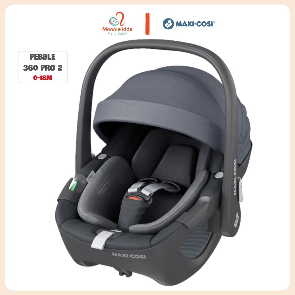 Ghế ngồi ô tô kiêm nôi xách Maxi-Cosi Pebble 360 Pro 2 i-Size cho bé sơ sinh cao cấp - Monnie Kids