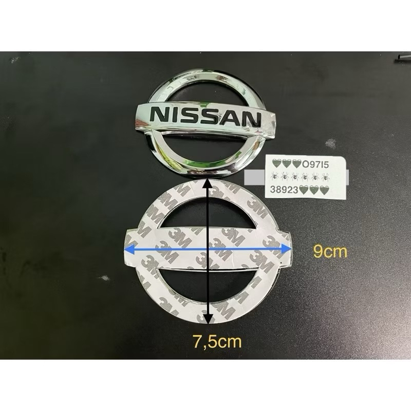 LOGO NISSAN DÁN ĐẦU HOẶC ĐUÔI XE HÀNG CAO CẤP KÍCH THƯỚC 9*7.5cm