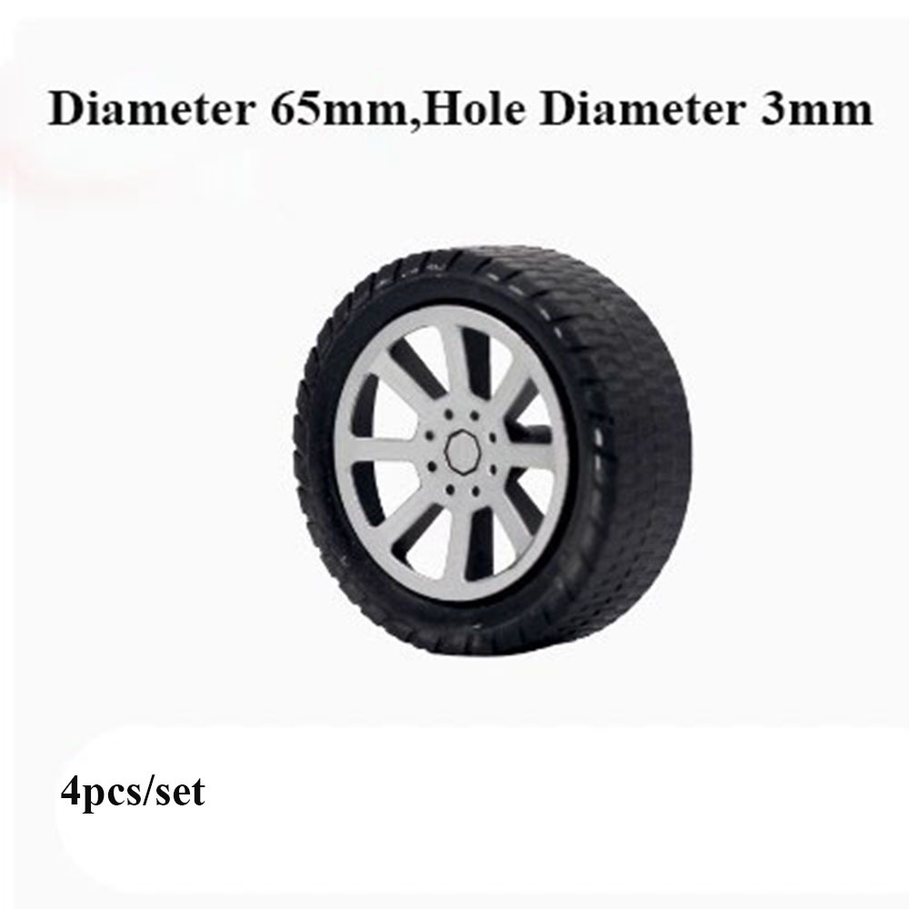 COVETX Đen Đồ chơi bốn bánh Đường kính 30 lỗ 2mm Bộ phận đồ chơi tự làm Bánh xe nhựa Chất lượng cao Phụ kiện Bánh xe lái - 8