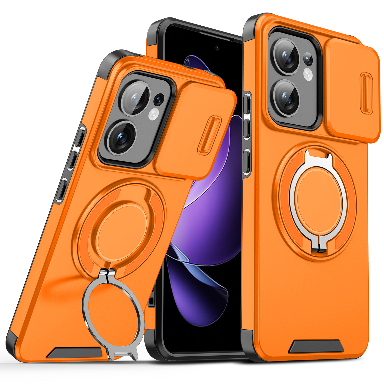 For Honor X6d Case Honor X6d Cover Honor X6d Phone Case Magnetic Ring Armor Slide Camera Lens Case Magsafe Wireless Charge Cover - Image 2