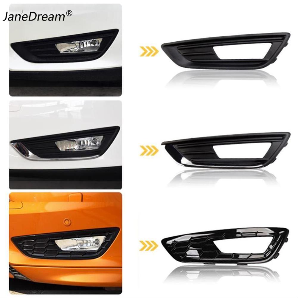 Janedream đèn sương mù cho xe foglamp thanh cản trước DRL Đèn pha ban ngày Đèn lái xe bìa khung Hood lưới tản nhiệt cho Ford Focus MK3 2015 - 2018