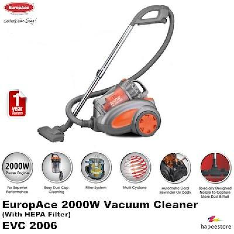 Europace 2000W Multi-Cyclone Vacuum Cleaner with HEPA Filter EVC2006P * 1 YEAR Warranty Singapore