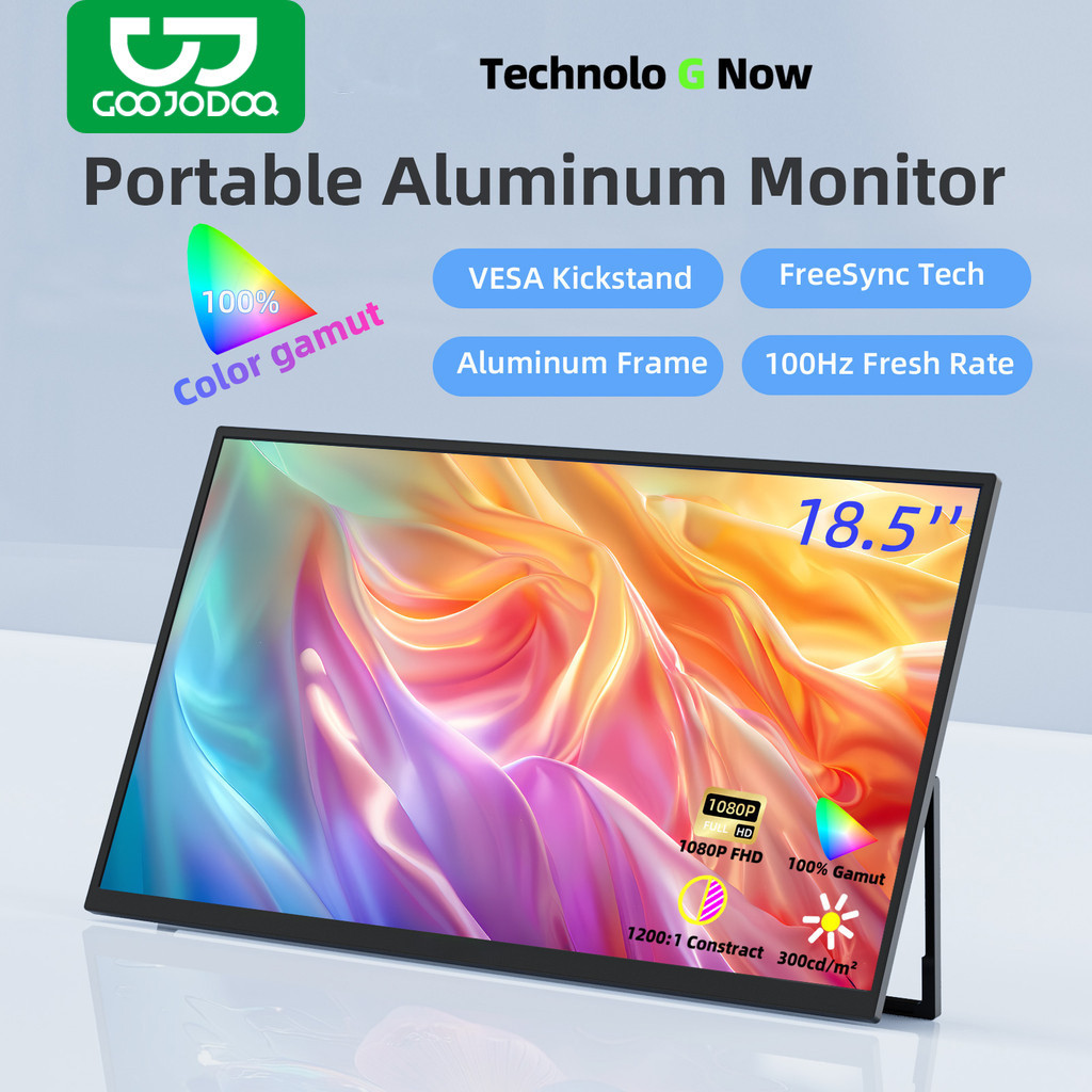 Goojodoq Goojodeq 14 / 15.6 / 16 / 18.5 Inch Screen 1080P Fhd Wide-Angle Ips Display Ultra-Thin Vivid Image & Portable Design ราคา 3,299 บาท*ส่งฟรี