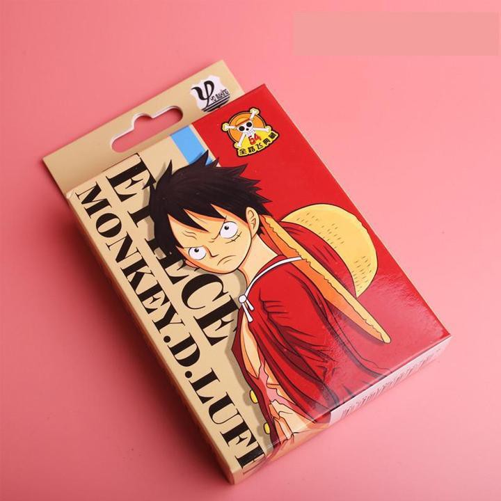 Bộ bài tây poker One Piece Luffy tú lơ khơ 52 lá khác nhɑu hộp ảnh in hình anime manga