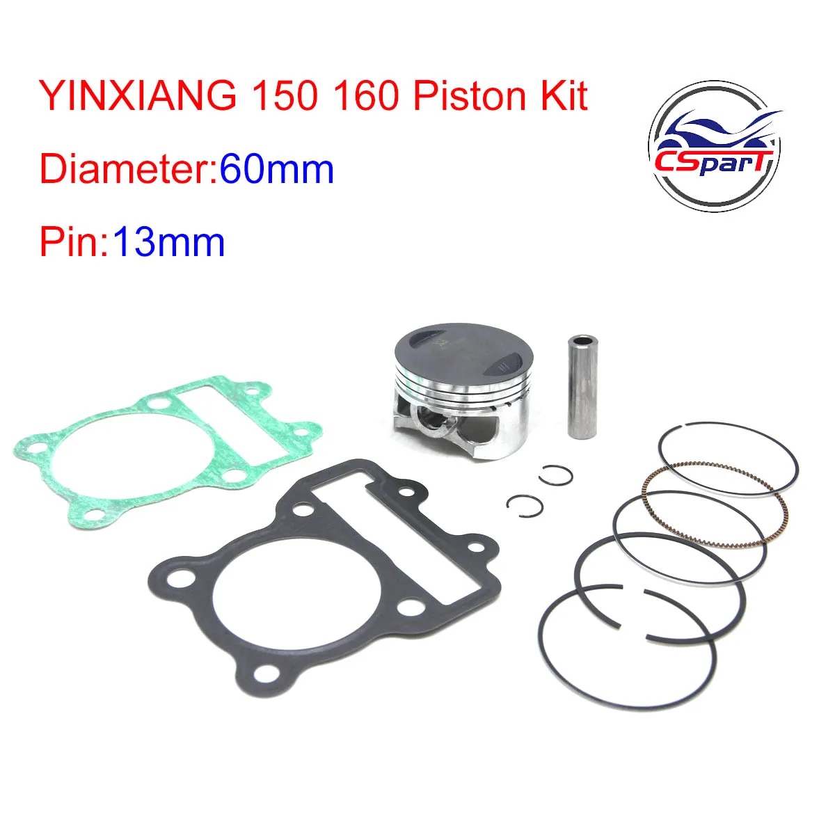 【Online】 Yx150 Yx160 60mm 13mm Piston Rings Kit 150cc 160cc 1p60fmj 1p60fmk Yinxiang Zongshen Kaya Xmotos Apollo Orion Dirt Pit Bikes