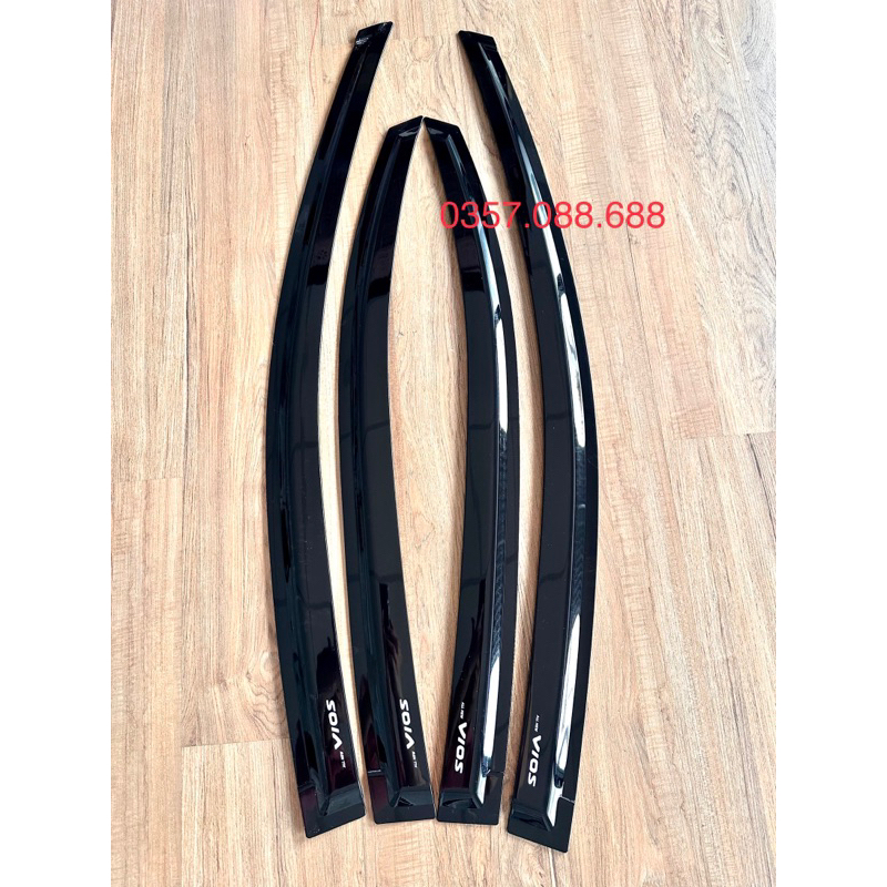 Vè mưa vios 2014 đến 2023 màu đen bộ 4 vè