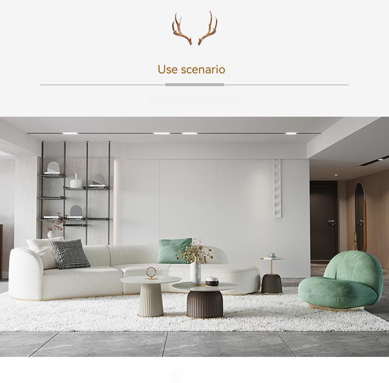 Italian Luxury Cloth Sofa Postmodern Designer Furniture Customized Large Villa Living Room Sofa Combination · v4