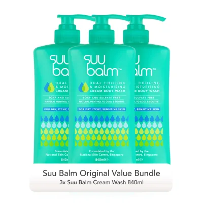 [Bundle 3s] Suu Balm™ Dual Cooling Moisturising Body Wash 840ml