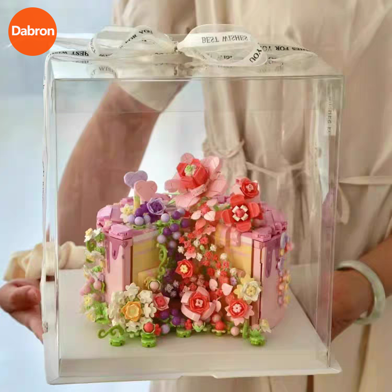 Dabron Valentine's Day gift Eternal life flower potted birthday cake puzzle building blocks toy men's and women's birthday gift ราคา 787 บาท*ส่งฟรี
