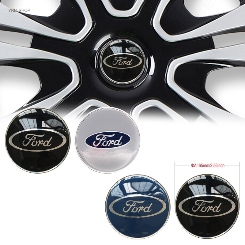   Ous  tấm dán logo Ốp vành bánh xe trung tâm bánh xe ô tô 4x65mm 2.56 ''mới cho FORD FIESTA Focus Mondeo cạnh Ecosport explorr Kuga hộ tống 