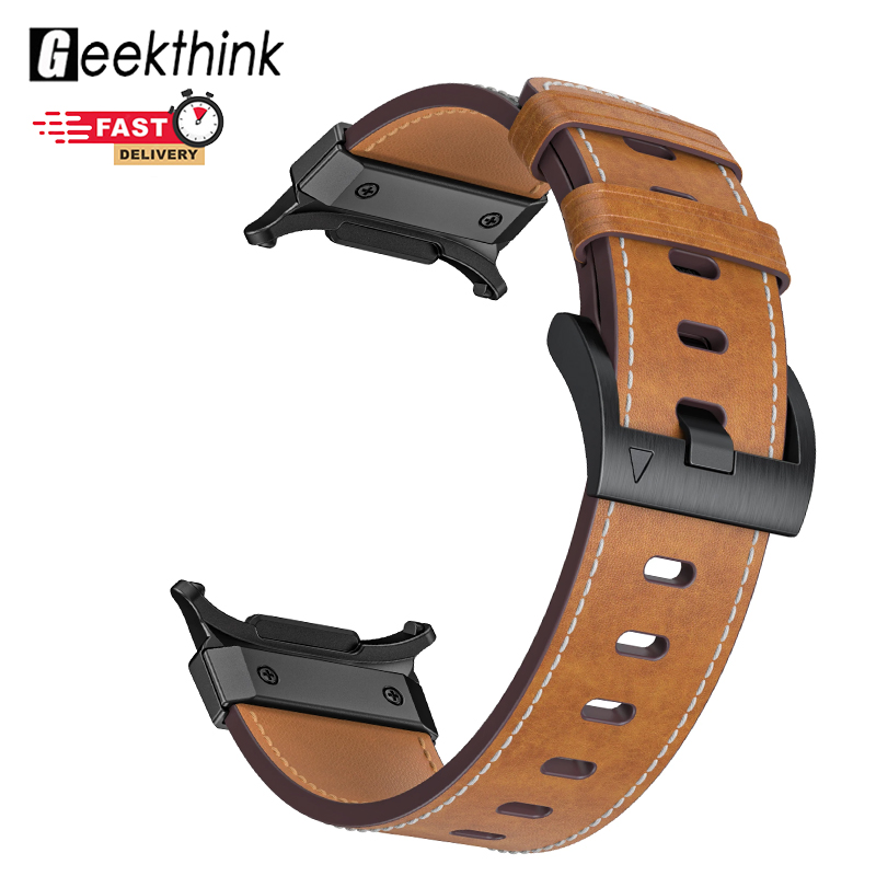 GEEKTHINK Luxury Leather Strap For Samsung Galaxy Watch Ultra 47mm Band Leather for Galaxy Watch Ultra 47mm Belt bracelet ราคา 458 บาท*ส่งฟรี