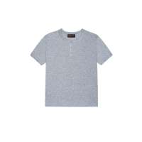 CONCEIT RIBBED+ Henley Shirt Slim Cropped Shirt Menswear