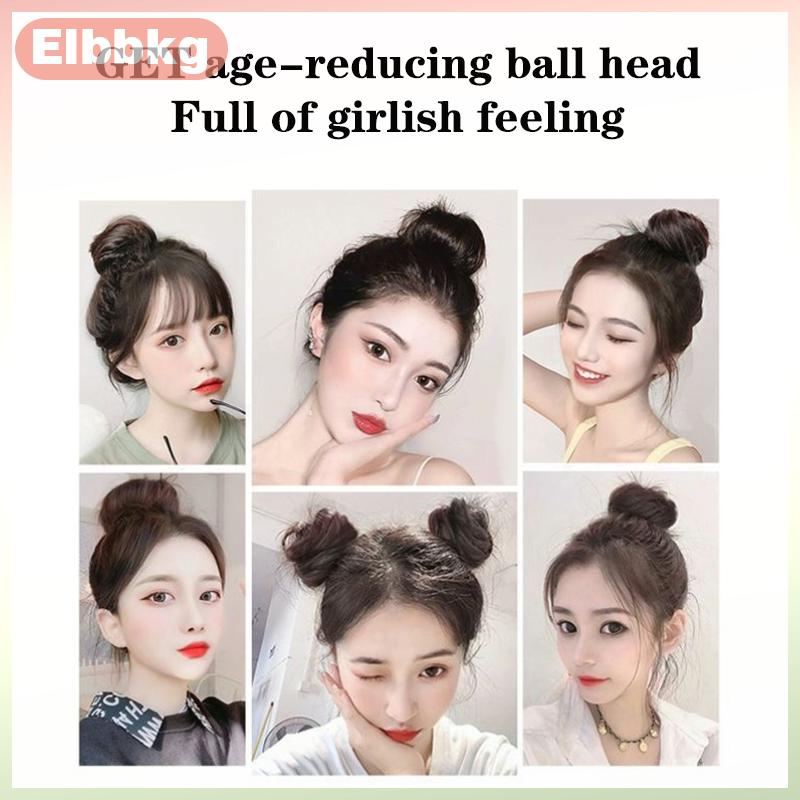 Elbbkg Tổng Hợp Tóc Bun Tóc Giả Phụ Nữ Tóc Đuôi Ngựa Tóc Mở Rộng Scrunchie Đàn Hồi Thịt Viên Đầu Hairpieces Scrunchie Bọc
