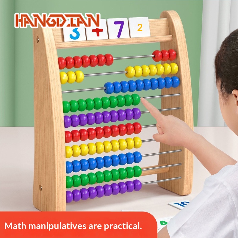 HANGDIAN Kids Abacus Math Learning Tool for Addition and Subtraction Education ราคา 100 บาท*ส่งฟรี